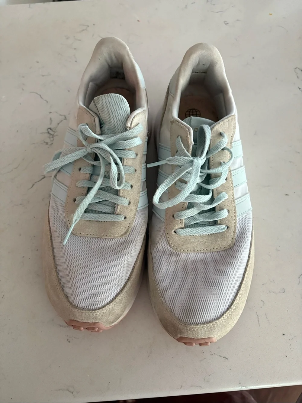 adidas Run 70s Women's Sneakers in Light Blue, Beige & White